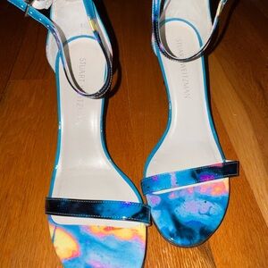 Stuart Weitzman Vibrant Blue and Multicolor Heels